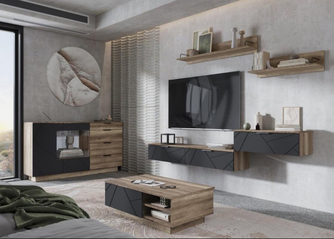 Стендмебель Даллас, 100x60x35, серый, золотой купить,0