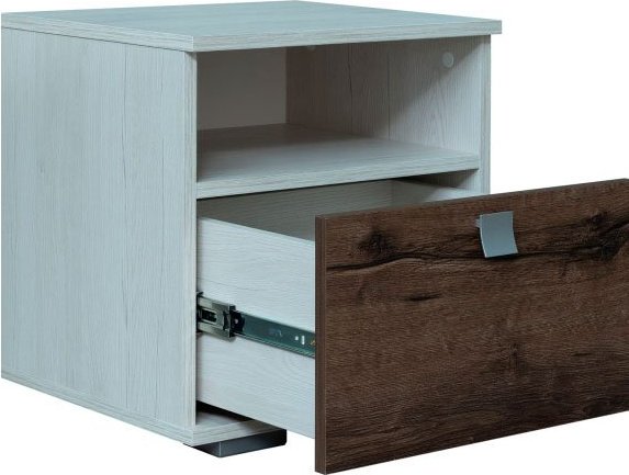 Тумба Пинскдрев Сорренто 00-00050237, 42x45x38 см, коричневый, белый - ForteMarket Тумба Пинскдрев Сорренто 00-00050237, 42x45x38 см, коричневый, белый купить,0