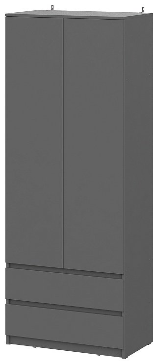 Распашной шкаф SV Денвер, 80.1x205.2х46.2 см, графит