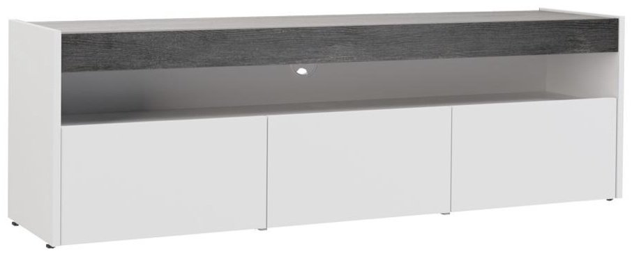 ТВ-тумба напольная МОБИ ТВ Тумба, 139.3x44.6x34.1 см, белый, серый