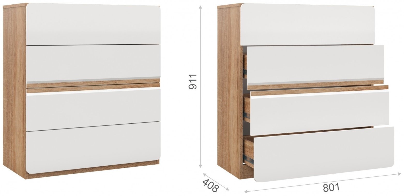 Комод IMPERIAL Дакота, 80.10x40.80x91.1 см, белый, бежевый - ForteMarket Комод IMPERIAL Дакота, 80.10x40.80x91.1 см, белый, бежевый купить,0