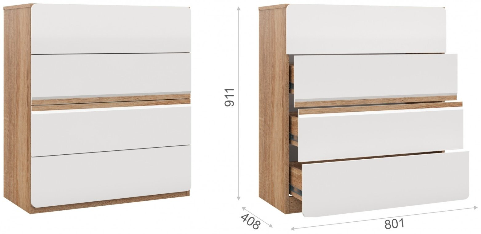 Комод Imperial Дакота 80.10x40.80x91.1см белый купить,NaN