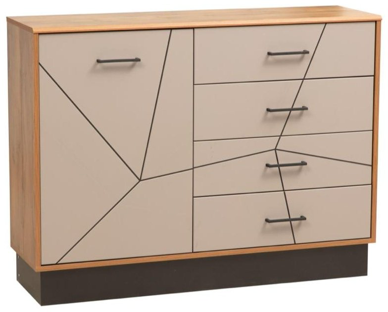 Комод Олмеко Гамма 120x36x90.6см серый купить,NaN