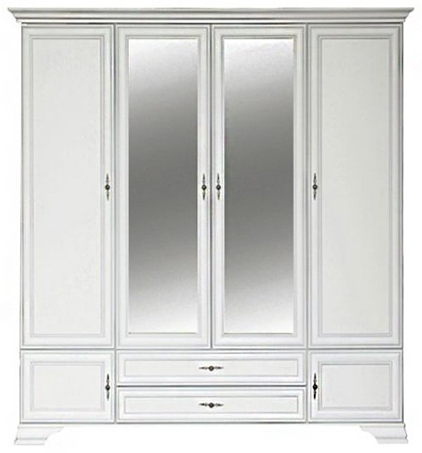 Распашной шкаф BRW Кентаки SZF6D2S, 227.5x225х61 см, белый купить,NaN