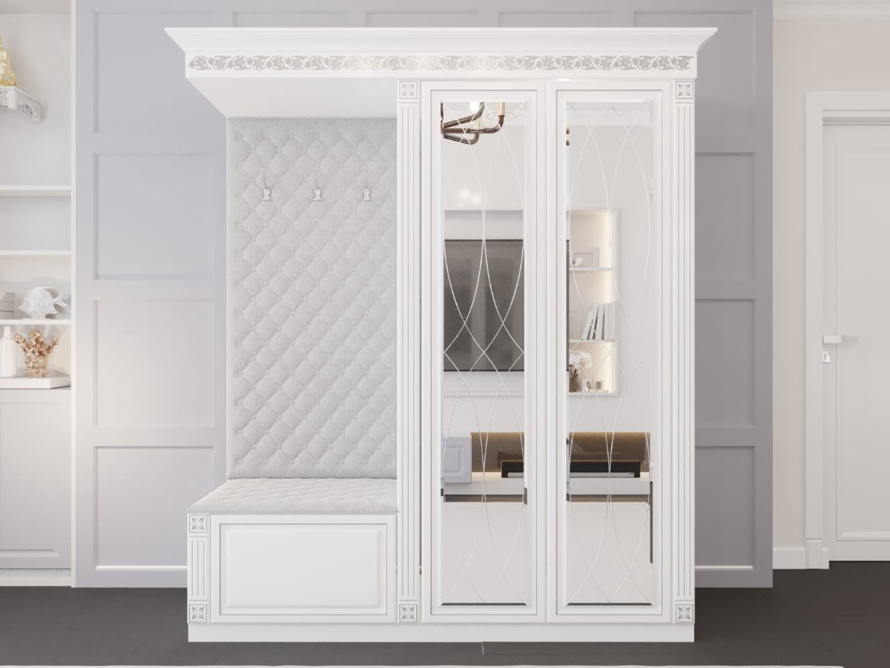 Шкаф-прихожая Grand Miks Sorento 180x210см белый купить,180000