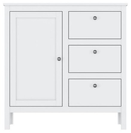 Комод BRW Хельга KOM1D3S-95, 96x35x98.5 см, белый