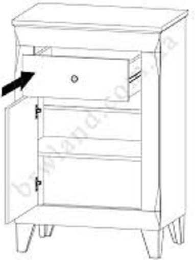 Комод Loftwood Граф, 64x42x88 см, бежевый купить,NaN