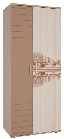 Распашной шкаф Mebelson Манхэттен 2Д 90x220.1х55.4см бежевый купить,NaN