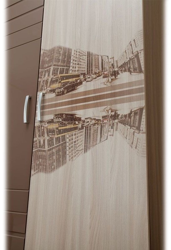 Распашной шкаф Mebelson Манхэттен 2Д 90x220.1х55.4см бежевый купить,NaN