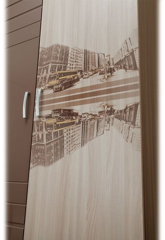 Распашной шкаф Mebelson Манхэттен 2Д 90x220.1х55.4см бежевый купить,NaN