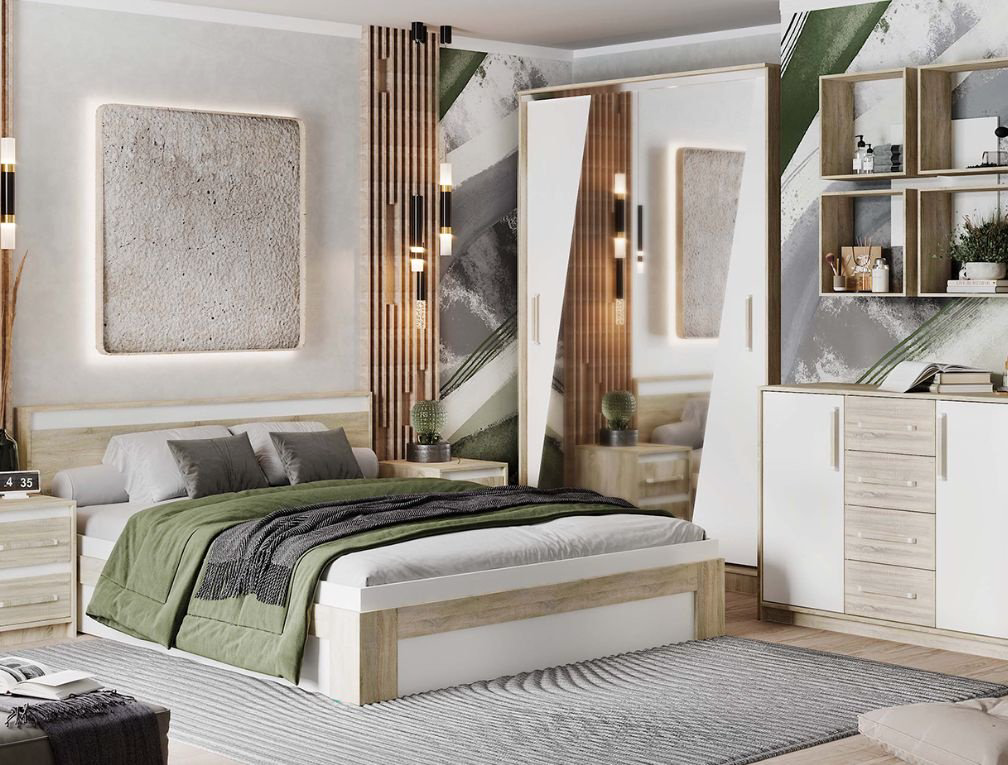 Кровать Росток-Мебель Эдем-1 №19/1537 160x200см бело-бежевая купить,NaN