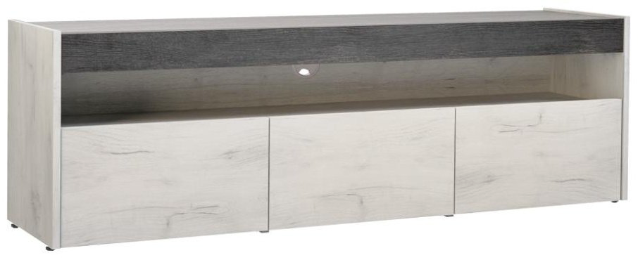 ТВ-тумба напольная МОБИ ТВ Тумба, 139.3x44.6x34.1 см, белый, серый купить,NaN
