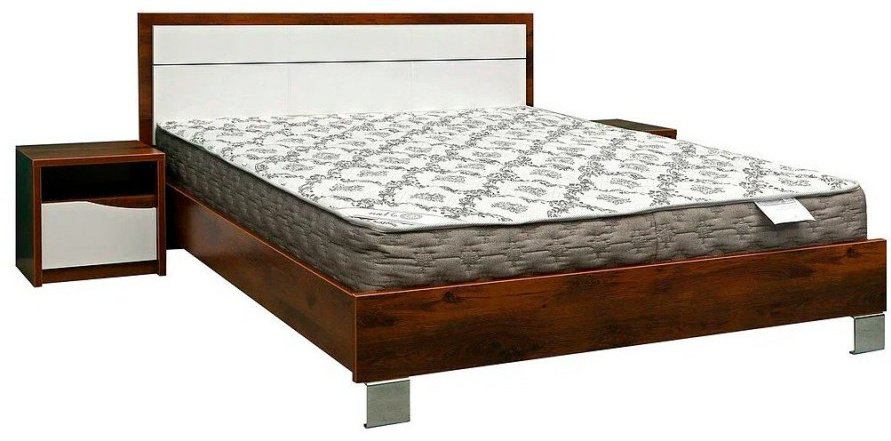 Кровать Пинскдрев Монако 160x200см белый/светло-коричневый купить,NaN