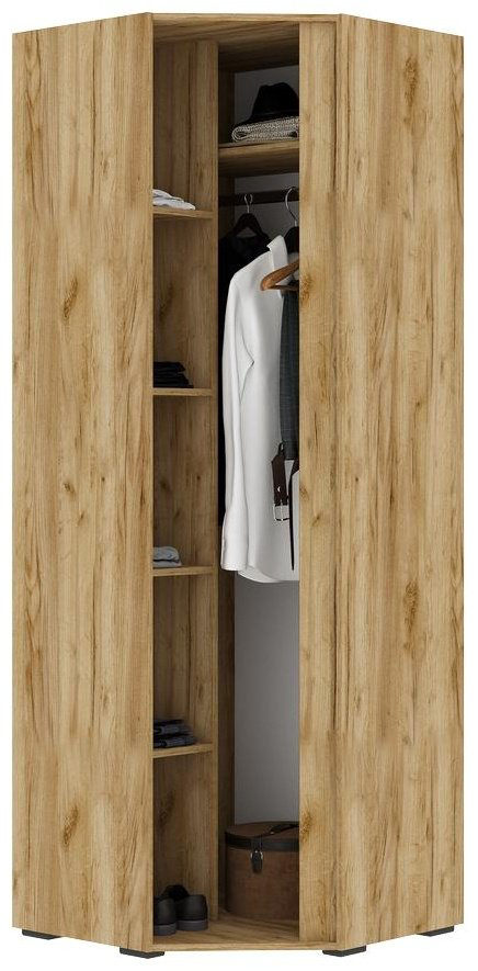 Шкаф угловой Стендмебель MagiyaMebeli_MGC11618, 78.8x210х74.8 см, белый, золотой купить,NaN