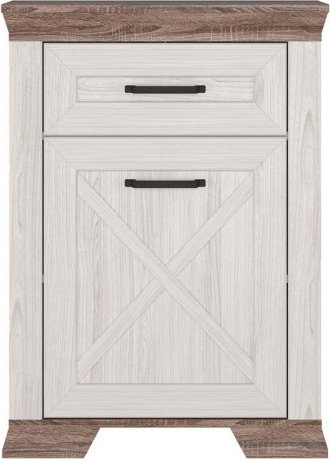 Тумба BRW KOM1D1S, 67x90.5x40.5 см, светло серый, темно-коричневый купить,NaN