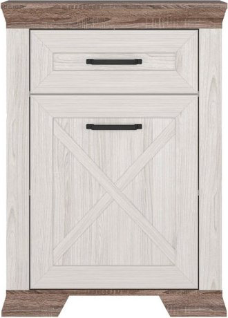 Тумба BRW KOM1D1S, 67x90.5x40.5 см, светло серый, темно-коричневый купить,NaN