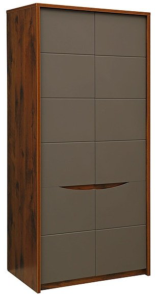 Распашной шкаф Пинскдрев Монако, Н00101039, 97x214х60 см, серый, коричневый купить,NaN