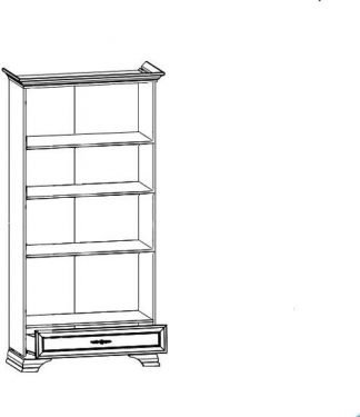 Шкаф BRW Кентаки REG2W1S 99.5x44x197.5см белый купить,NaN