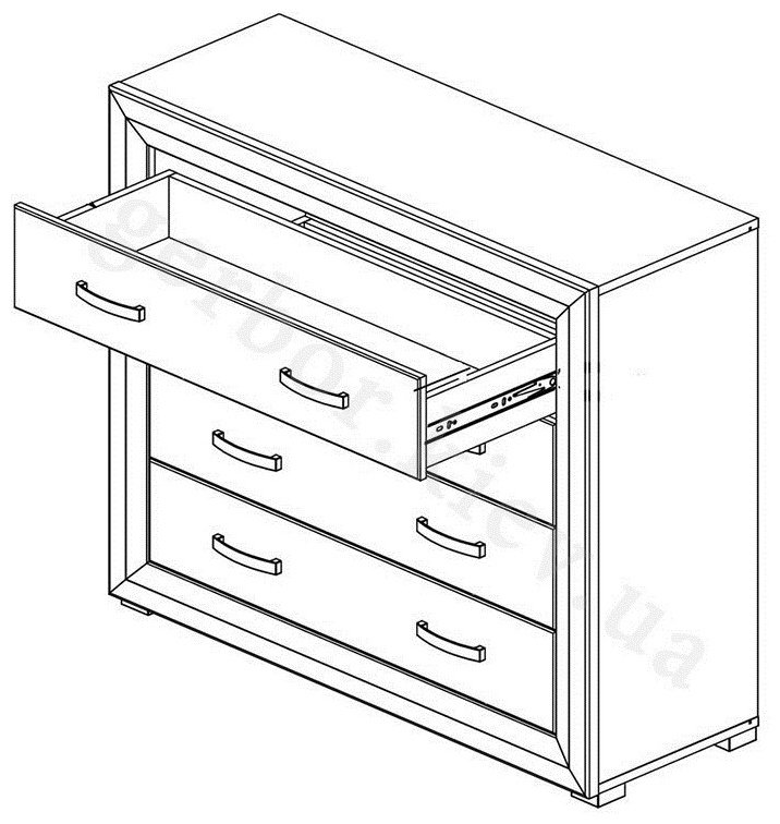 Комод Loftwood Маркус, 106.50x38x91 см, белый купить,0