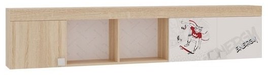 Полка Полка Mebelson ЛДСП, 205.2x24.5x45 см, Энерджи