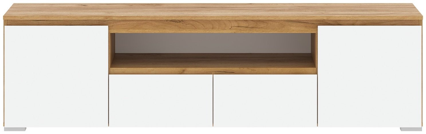 ТВ-тумба напольная Памир Гретта 2С2Я , 180x50x41.1 см, белый, коричневый