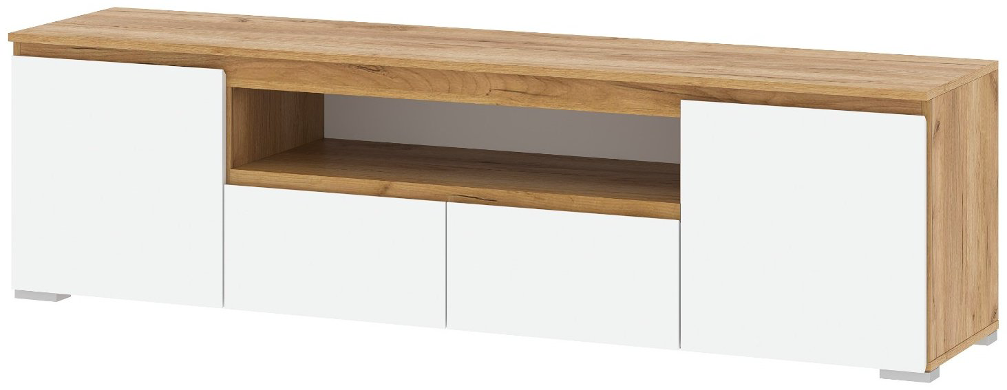 ТВ-тумба напольная Памир Гретта 2С2Я , 180x50x41.1 см, белый, коричневый купить,NaN