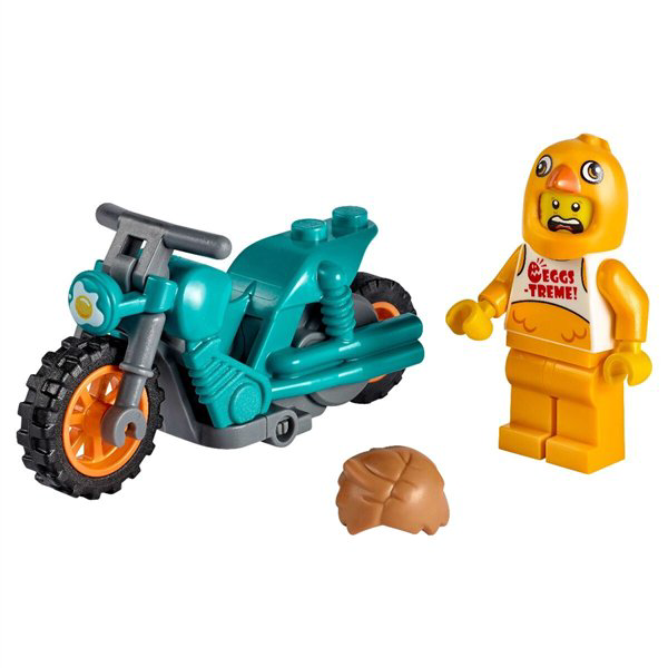 Конструктор Lego City Трюковый мотоцикл с цыплёнком 60310 10 предметов  купить,NaN