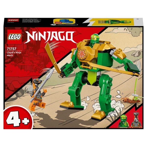 Конструктор Lego Ninjago Робот-ниндзя Ллойда 71757 57 предметов купить,NaN