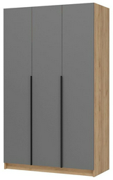 Распашной шкаф Стендмебель Лион, 120x200х55 см, серый, золотой