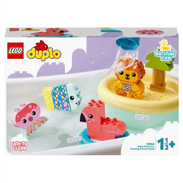 Конструктор Lego Duplo Приключения в ванной плавучий остров для зверей  10966