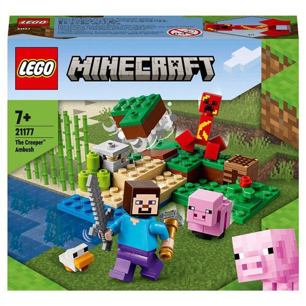 Конструктор Lego Minecraft Засада Крипера 21177 72 предмета купить,NaN