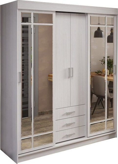 Шкаф-купе Стендмебель Лидер 1К 1700, 170x210х58 см, серый купить,NaN