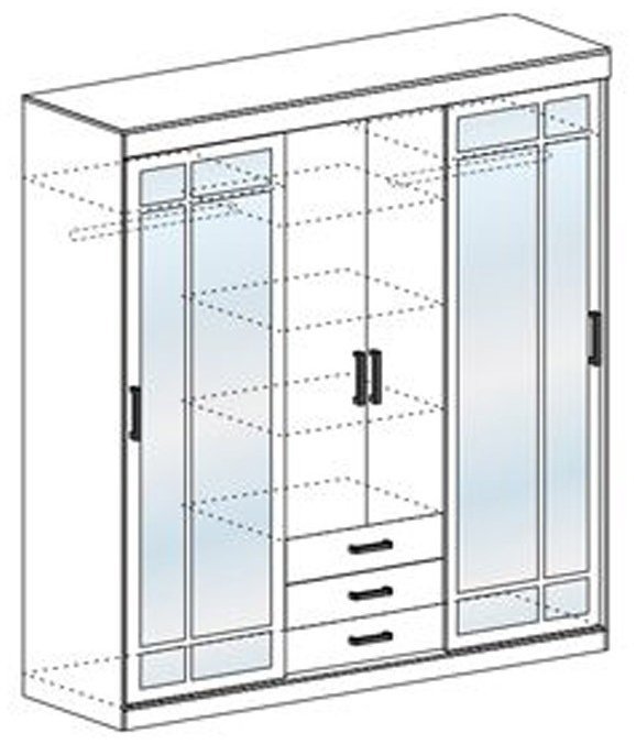 Шкаф-купе Стендмебель Лидер 1К 1700, 170x210х58 см, серый купить,NaN