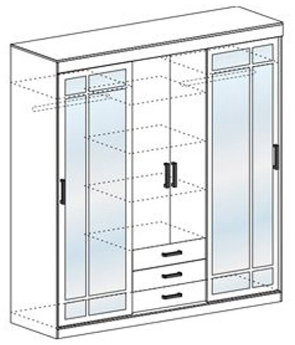 Шкаф-купе Стендмебель Лидер 1К 1700, 170x210х58 см, серый купить,NaN