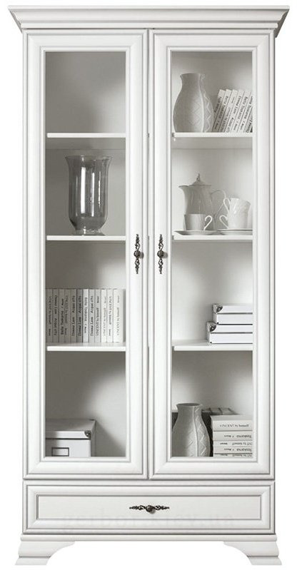 Шкаф-витрина Гербор Кентуки REG2W1S 210х99.5х44см белый купить,NaN