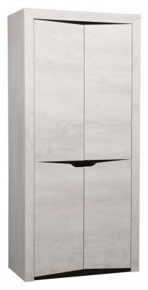 Распашной шкаф Олмеко Лючия, 107x210х58 см, серый