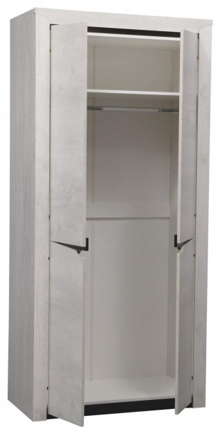 Шкаф распашной Олмеко Лючия 107x210х58см серый купить,NaN