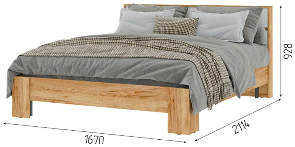 Кровать Стендмебель Хелен 160x200см коричневый купить,NaN