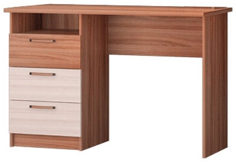 Стол письменный MLK Вояж, 124х60x80.2 см, коричневый