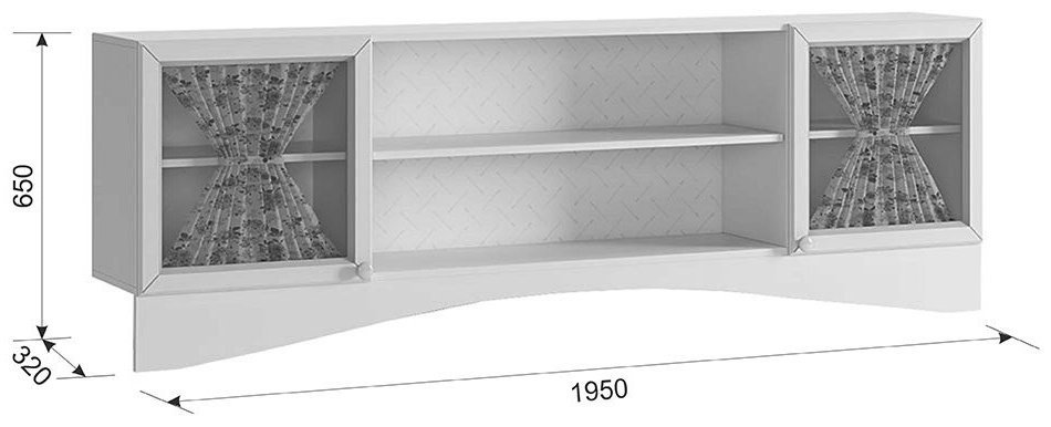 Полка Mebelson Алиса 195.4х31.5х65см бело-бежевый купить,NaN