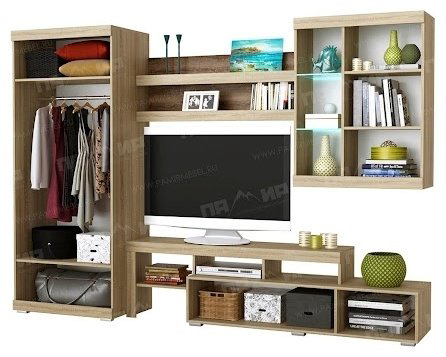 Стенка Памир Соната 280х196х54.4см белый купить,NaN