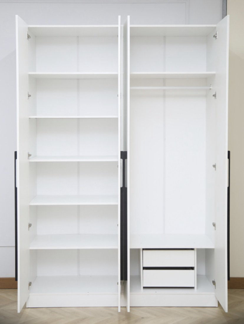 Шкаф распашной Люмино 160x236х50см белый купить,NaN