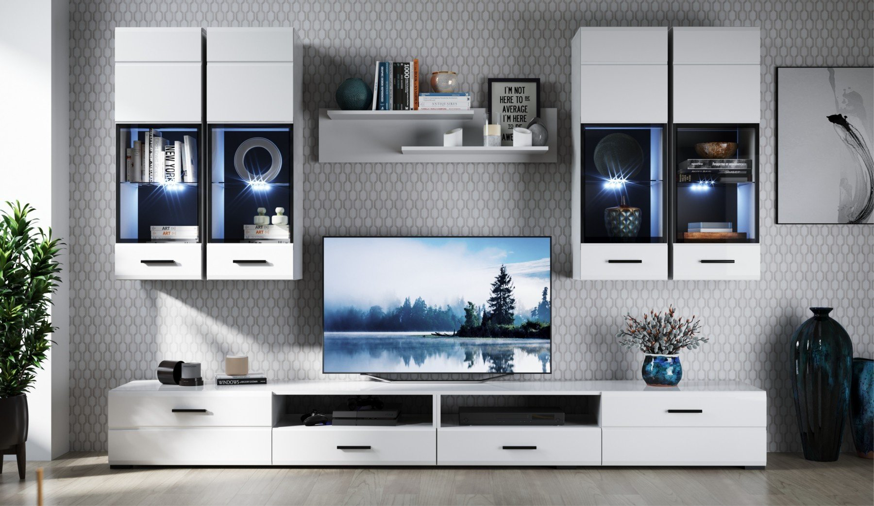 Стенка Imperial Йорк 280х193х45.6см белый купить,NaN
