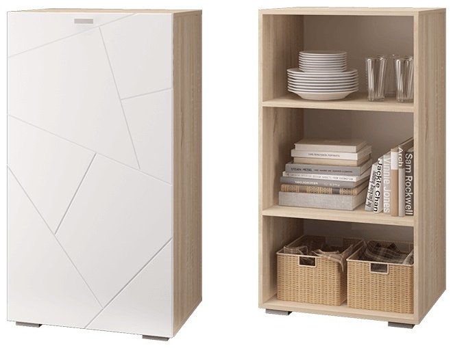 Комод MLK Скайлайн 60.20x44.50x111см белый купить,NaN