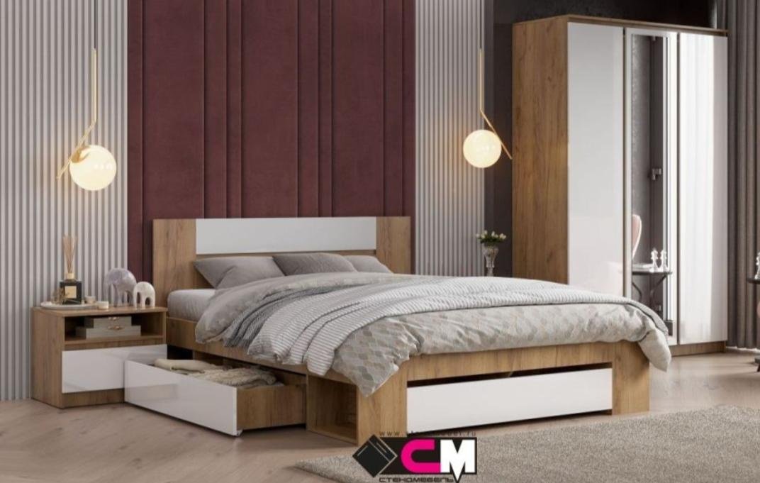 Распашной шкаф Стендмебель Ламия, 136.4x210х54.2 см, белый, золотой купить,NaN
