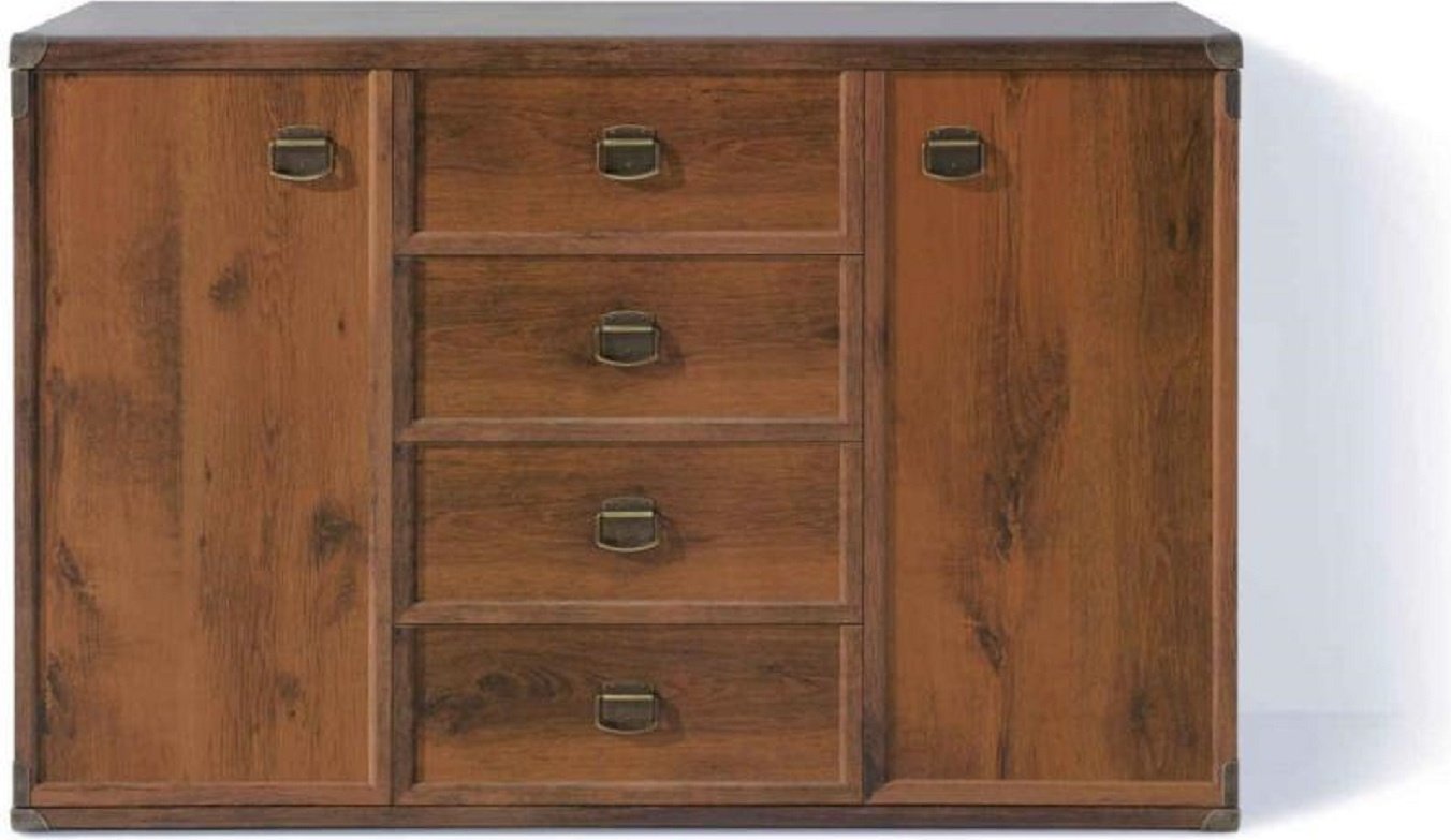 Комод Loftwood Индиана-14, 130x49.50x87 см, коричневый