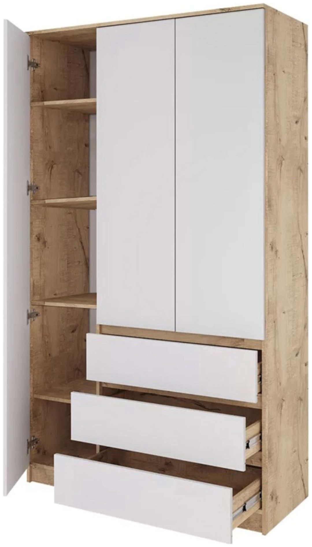 Распашной шкаф Ваша Мебель Хелен 120x210х46 см белый купить,NaN
