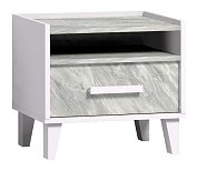 Тумба Глазов Тумба прикроватная Айрис 41 Белый/Статуарио, Глазов, 48x44x35 см, серый купить,NaN