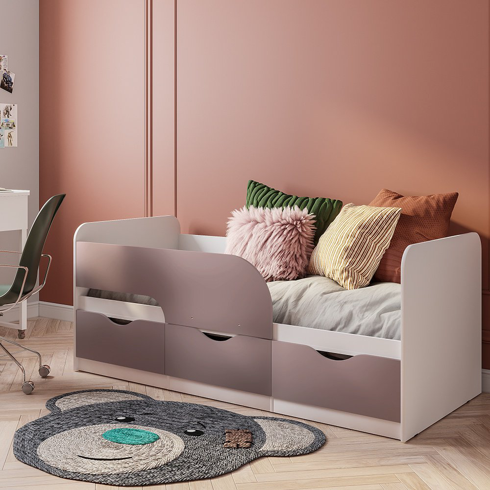 Кровать детская BTS Стандарт 80x185см белый купить,NaN