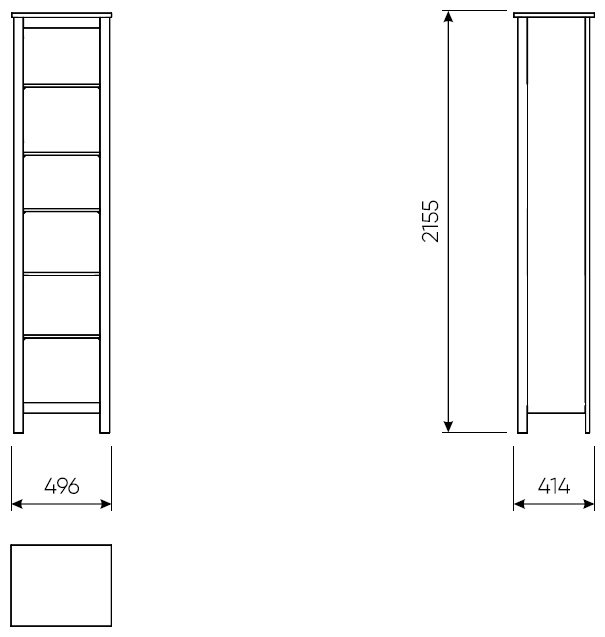 Стеллаж напольный Гуд Лакк SAG-10, 49.6x41x215 см, белый, коричневый купить,0